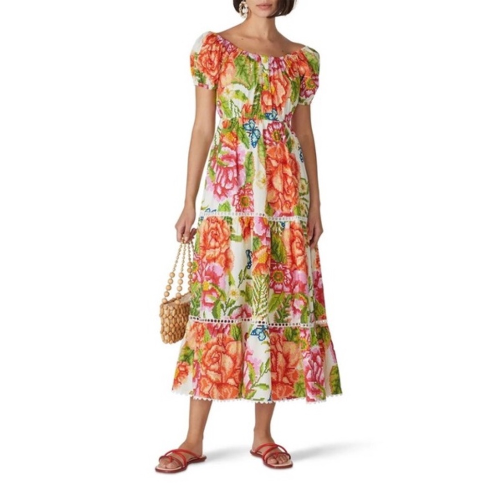 Farm Rio Vintage Floral Maxi Dress Size Small (S)